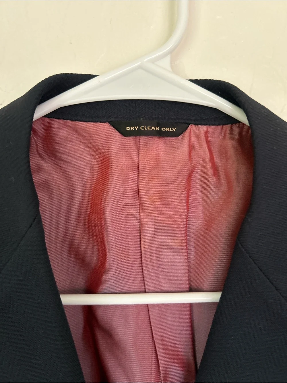Men's Vintage Navy Blazer with Red Lining